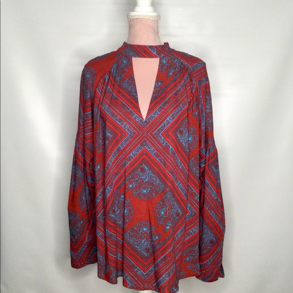 Free People boho style colourful top
